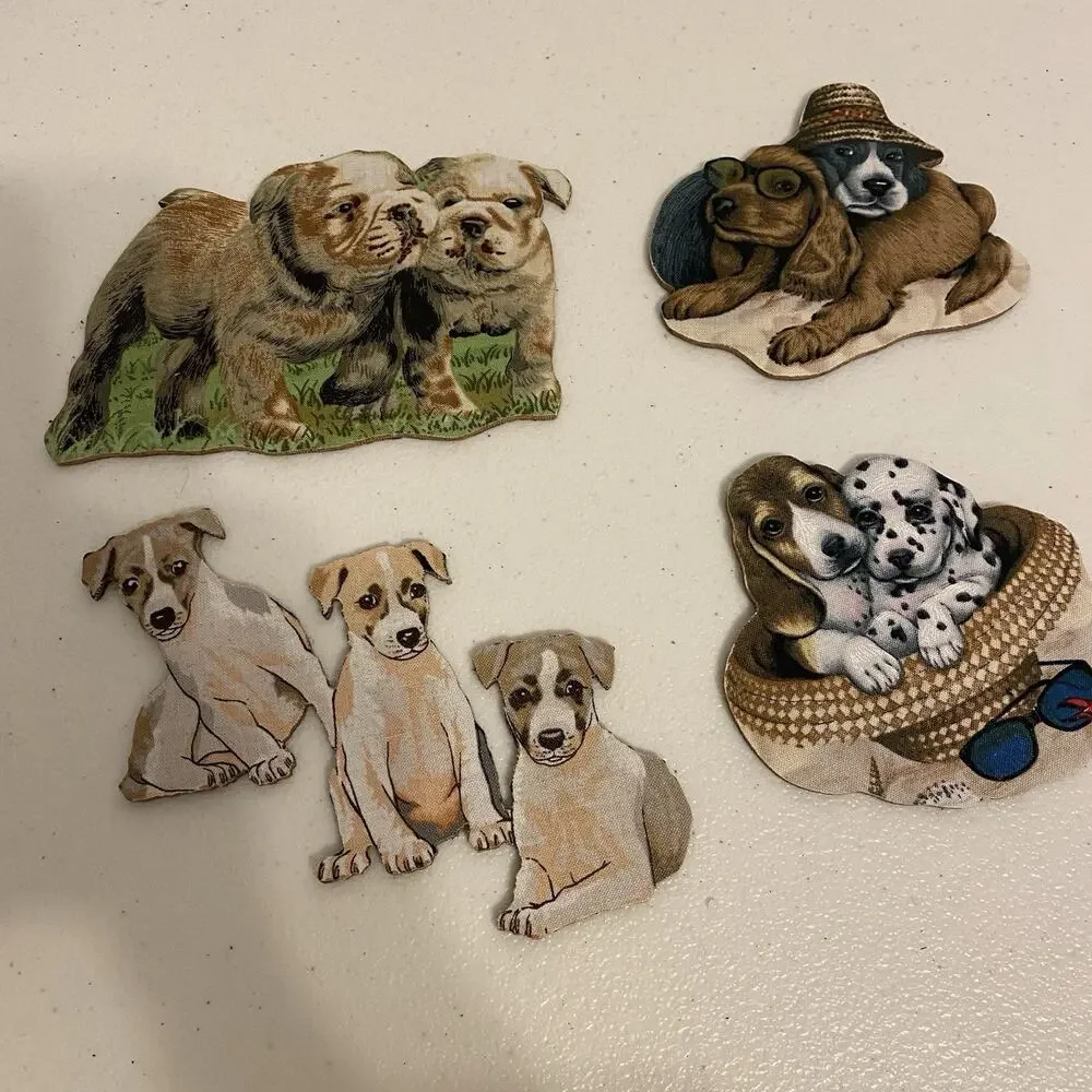 c 1880 Victorian Collections Die Cut DOGS Lover Antique Scrap Ephemera 3